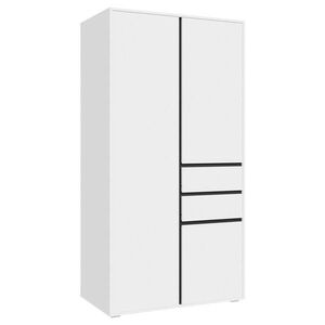 Livetastic ŠATNÍ SKŘÍŇ S OTOČNÝMI DVEŘMI, bílá, 100/194/56 cm obraz