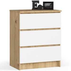RAUMHIRSCH FURNITURE KOMODA Dub Artisan, bílá 77/60/40 obraz
