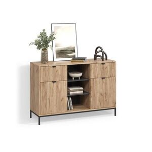 Livinity® KREDENC Aterno Dub Viking 120 x 81.2 cm se 2 zásuvkami a 2 dvířky obraz