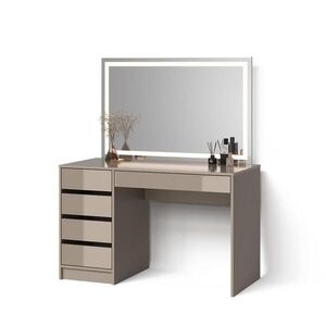 Livinity® TOALETNÍ STOLEK Imola Greige 120 cm se zrcadlem LED obraz