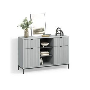 Livinity® KREDENC Aterno Šedá 120 x 81.2 cm se 2 zásuvkami a 2 dvířky obraz