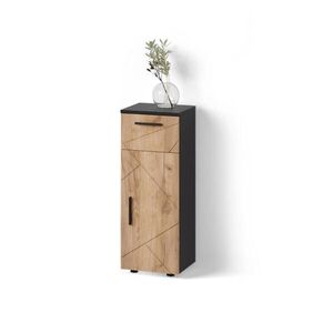 Livinity® STŘEDNÍ SKŘÍŇKA Ronco Zlatý dub power/antracit 30 x 81 cm obraz