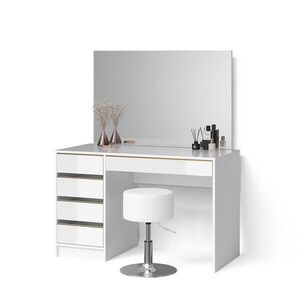 Livinity® TOALETNÍ STOLEK Imola Bílá/zlatá 120 cm se stoličkou obraz