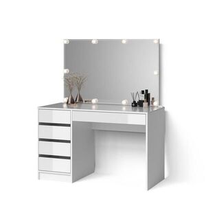 Livinity® TOALETNÍ STOLEK Imola Bílá 120 cm s osvětlením LED obraz