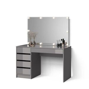 Livinity® TOALETNÍ STOLEK Imola Šedá 120 cm s osvětlením LED obraz