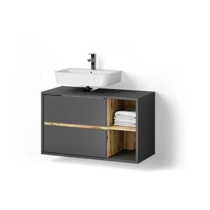 Livinity® ZÁKLADNÍ SKŘÍŇKA POD UMYVADLO Vomano Antracit 100 x 60 cm obraz