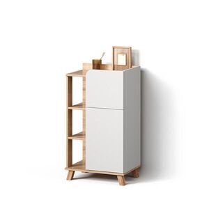 Livinity® STŘEDNÍ SKŘÍŇKA Marano Sonoma/bílá 50 x 90 cm s dvířky a zásuvkou obraz