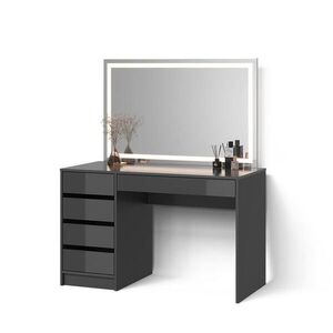 Livinity® TOALETNÍ STOLEK Imola Antracit 120 cm se zrcadlem LED obraz