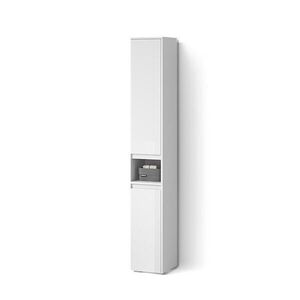 Livinity® KOUPELNOVÁ SKŘÍŇKA Savuto Bílá 30.2 x 191.5 cm s dvířky a otevřenou přihrádkou obraz