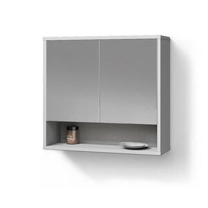 Livinity® ZRCADLOVÁ SKŘÍŇKA ATERNO Bílá 70 x 65 cm se 2 dvířky obraz