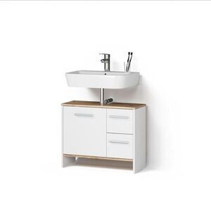 Livinity® DOLNÍ SKŘÍŇKA POD DŘEZ Amalfi Bílý/zlatý dub 70.2 x 57 cm se 2 zásuvkami a 1 dvířky obraz