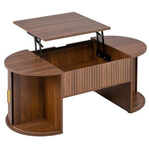 OKWISH KONFERENČNÍ stolek 100/50/40, 5 cm ořechová z MDF s výškově nastavitelnou deskou obraz
