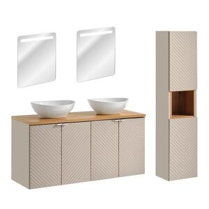 Petits-meubles KOUPELNOVÝ NÁBYTEK 120cm Manoa 2er-Set Kašmír - dřevo obraz