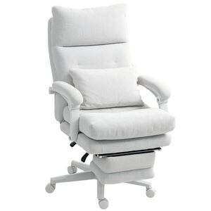 HOMCOM KANCELÁŘSKÁ ŽIDLE Ergonomická kancelářská židle s bederní opěrkou, podnožkou obraz