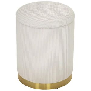 HOMCOM PODNOŽKA s úložným prostorem 36 x 36 x 44 cm krémově bílá obraz
