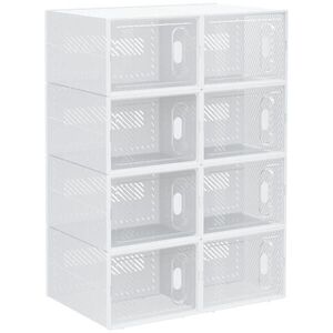 HOMCOM DIY box na boty s 8 přihrádkami, balení 8 kusů, průhledné krabice na boty obraz