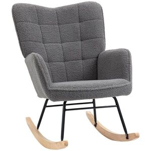 HOMCOM HOUPACÍ křeslo Relaxační křeslo do 120 kg, polyester, šedé 92x71x101cm obraz