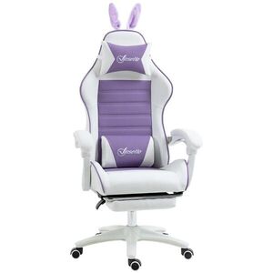 Vinsetto HERNÍ židle Ergonomická herní židle s bederní opěrkou, opěrkou nohou obraz