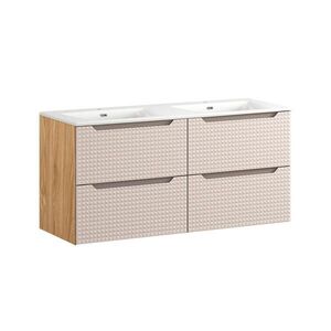 Petits-meubles DVOJUMYVADLO 121cm Mallory Béžová a dřevo obraz