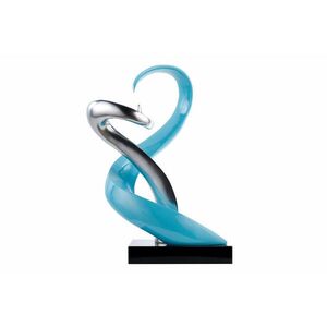 KUNSTLOFT DEKORATIVNÍ SOCHA MODRÁ/STŘÍBRNÁ, 45/63 CM obraz