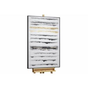 KUNSTLOFT RUČNĚ MALOVANÝ AKRYLOVÝ OBRAZ ŠEDÝ/ČERNÝ, 83/123 CM obraz