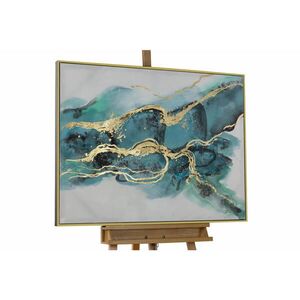 KUNSTLOFT RUČNĚ MALOVANÝ AKRYLOVÝ OBRAZ MODRÝ/TURQUOISE, 103/78 CM obraz