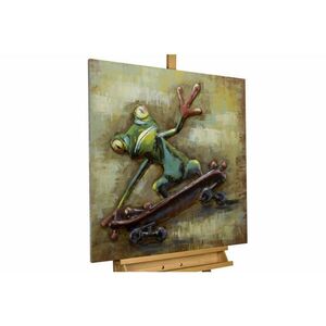 KUNSTLOFT KOVOVÝ OBRAZ SKATERBOY, 80/80 CM obraz