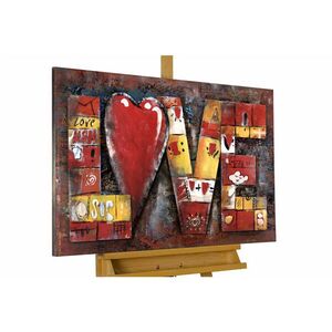 KUNSTLOFT KOVOVÝ OBRAZ NEJKRÁSNĚJŠÍ POCIT, 90/60 CM obraz