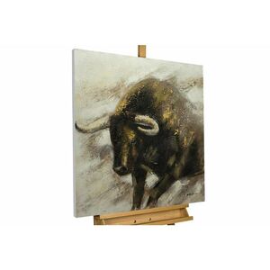 KUNSTLOFT RUČNĚ MALOVANÝ AKRYLOVÝ OBRAZ BÍLÝ/HNĚDÝ, 80/80 CM obraz