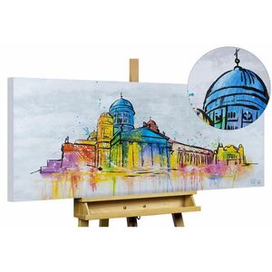KUNSTLOFT RUČNĚ MALOVANÝ AKRYLOVÝ OBRAZ ŠEDÝ, 120/60 CM obraz