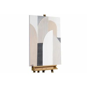KUNSTLOFT RUČNĚ MALOVANÝ AKRYLOVÝ OBRAZ BÍLÝ/BÉŽOVÝ, 75/100 CM obraz