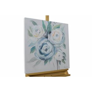 KUNSTLOFT RUČNĚ MALOVANÝ AKRYLOVÝ OBRAZ MODRÝ/BÍLÝ, 60/60 CM obraz