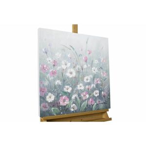 KUNSTLOFT RUČNĚ MALOVANÝ AKRYLOVÝ OBRAZ BÍLÝ/ŠEDÝ, 60/60 CM obraz