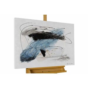 KUNSTLOFT RUČNĚ MALOVANÝ AKRYLOVÝ OBRAZ ČERNÝ/ZLATÝ, 100/75 CM obraz