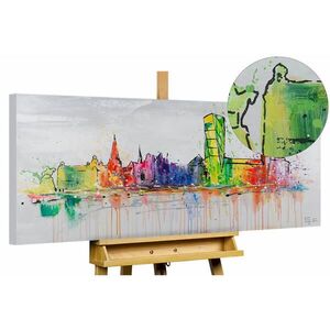 KUNSTLOFT RUČNĚ MALOVANÝ AKRYLOVÝ OBRAZ ŠEDÝ, 120/60 CM obraz