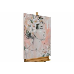 KUNSTLOFT RUČNĚ MALOVANÝ AKRYLOVÝ OBRAZ RŮŽOVÝ/BÉŽOVÝ, 60/90 CM obraz
