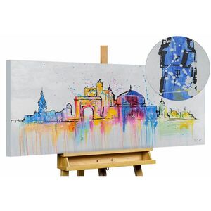 KUNSTLOFT RUČNĚ MALOVANÝ AKRYLOVÝ OBRAZ ŠEDÝ, 120/60 CM obraz