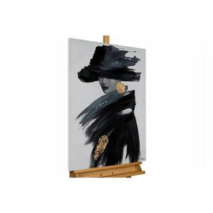 KUNSTLOFT RUČNĚ MALOVANÝ AKRYLOVÝ OBRAZ ČERNÝ, 60/90 CM obraz
