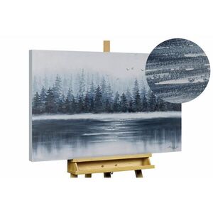 KUNSTLOFT RUČNĚ MALOVANÝ AKRYLOVÝ OBRAZ MODRÝ/BÍLÝ, 100/75 CM obraz