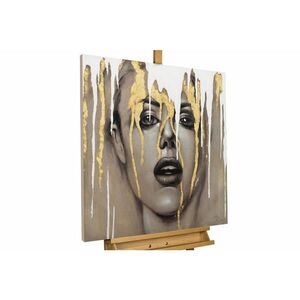 KUNSTLOFT RUČNĚ MALOVANÝ AKRYLOVÝ OBRAZ BÍLÝ/TAUPE, 80/80 CM obraz
