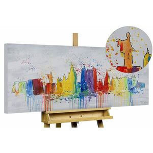 KUNSTLOFT RUČNĚ MALOVANÝ AKRYLOVÝ OBRAZ ŠEDÝ, 120/60 CM obraz