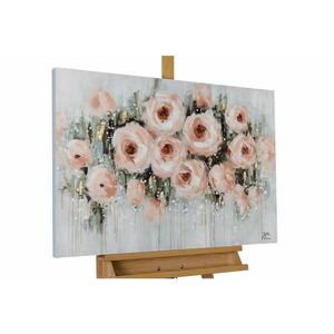 KUNSTLOFT RUČNĚ MALOVANÝ AKRYLOVÝ OBRAZ ŠEDÝ/BÉŽOVÝ, 90/60 CM obraz