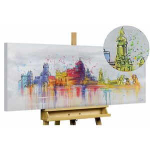 KUNSTLOFT RUČNĚ MALOVANÝ AKRYLOVÝ OBRAZ ŠEDÝ, 120/60 CM obraz