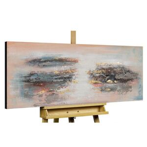 KUNSTLOFT RUČNĚ MALOVANÝ AKRYLOVÝ OBRAZ ŠEDÝ/BÉŽOVÝ, 120/60 CM obraz