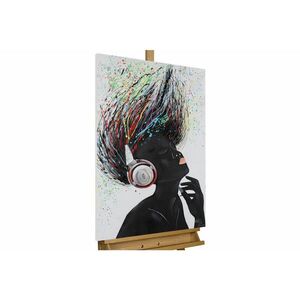KUNSTLOFT RUČNĚ MALOVANÝ AKRYLOVÝ OBRAZ ČERNÝ, 60/90 CM obraz