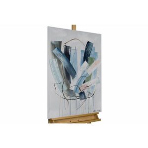 KUNSTLOFT RUČNĚ MALOVANÝ AKRYLOVÝ OBRAZ MODRÝ/ŠEDÝ, 60/90 CM obraz