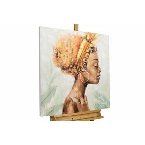 KUNSTLOFT RUČNĚ MALOVANÝ AKRYLOVÝ OBRAZ ZELENÝ/HNĚDÝ, 80/80 CM obraz