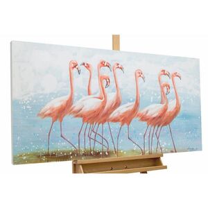 KUNSTLOFT RUČNĚ MALOVANÝ AKRYLOVÝ OBRAZ MODRÝ/RŮŽOVÝ, 120/60 CM obraz
