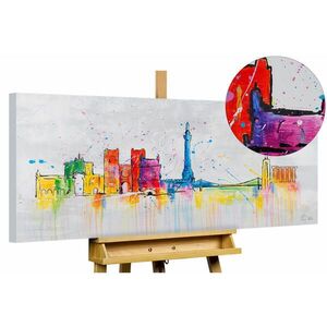 KUNSTLOFT RUČNĚ MALOVANÝ AKRYLOVÝ OBRAZ ŠEDÝ, 120/60 CM obraz