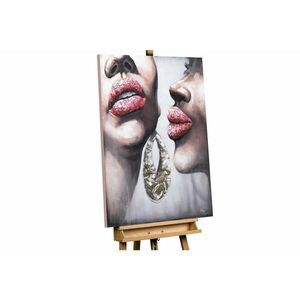 KUNSTLOFT RUČNĚ MALOVANÝ AKRYLOVÝ OBRAZ BÍLÝ/BÉŽOVÝ, 75/100 CM obraz